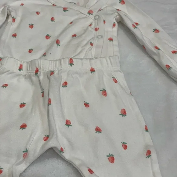 Carter's White and Red Strawberry Print set - Picture 3 of 7